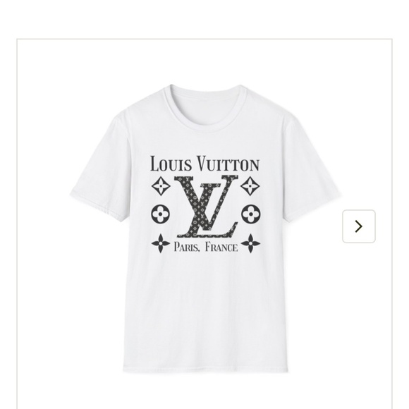 Louis Vuitton "Paris, France" #001 Designer Fitted T-Shirt. White & Black - Picture 1 of 7